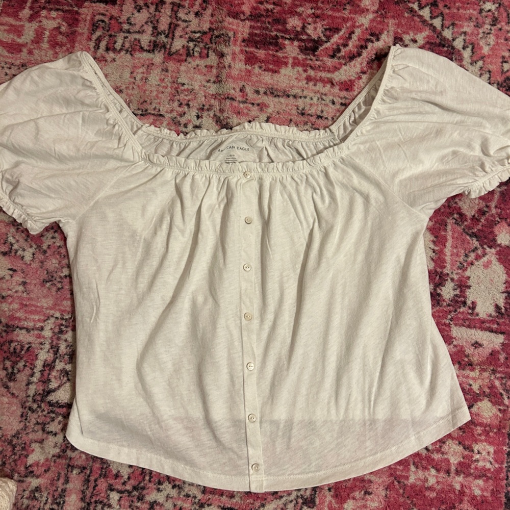 AE white babydoll top